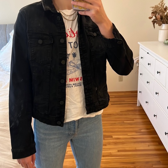 Zara Black Jean Denim Jacket - Picture 2 of 2